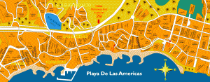 Playa de las Americas map - Tenerife Guide